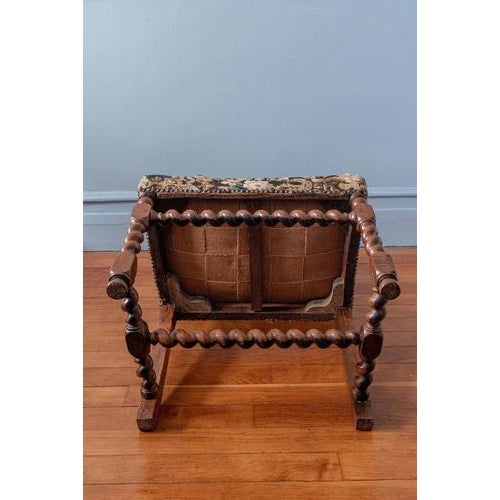 17th Century Louis XIII French Side Chair with Tapestry from Aubusson For Sale - Image 11 of 12