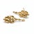 1980s Rare 19k Yellow Gold Vintage Floral Drop Earrings, A Pair For Sale - Image 4 of 13