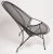 Mid-Century Modern Vintage Salterini Mid-Century Modern Radar Black Metal Patio Chair, Attributed For Sale - Image 3 of 12