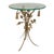 Vintage Italian Gilt Metal Flower and Tassel Side Table / Drinks Table For Sale