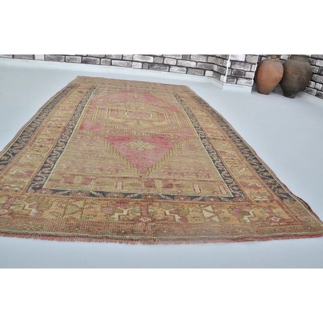 Textile Vintage Handknotted Bohemian Carpet For Sale - Image 7 of 10