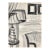 Mid Century Modern Interior Drawing by Virginia Spencer For Sale