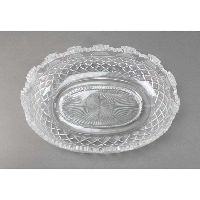Glass Waterford Crystal Heritage Collection Kennedy Large Oval Centerpiece Bowl For Sale - Image 7 of 12