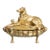 French Empire Style Gilt Bronze Inkwell With Borzoi Finial, 19th Century For Sale
