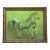 Horse Impressionism English Traditional Surrealism Green Original Oil Painting by Cleo Plowden For Sale