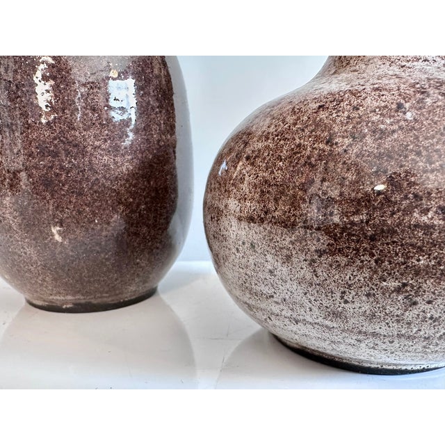 1970s Handmade Ceramic Art Jug Vases from Serocka, Germany, 1970s, Set of 2 For Sale - Image 5 of 13