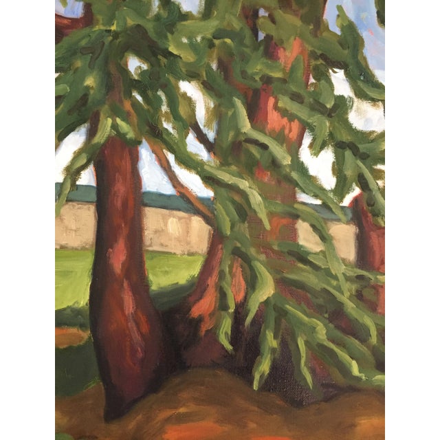 Contemporary “Evergreen” Contemporary Framed Landscape Oil Painting by Teresa DiMarco For Sale - Image 3 of 5