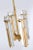 Malik Small Chandelier in Hand-Rubbed Antique Brass with Crystal Designer: Ian K. Fowler Fixture Height: 18.75" Min....