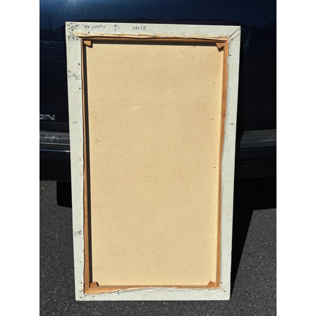 1980s Era Original Oil on Canvas in the Style of Kandinsky For Sale - Image 9 of 9