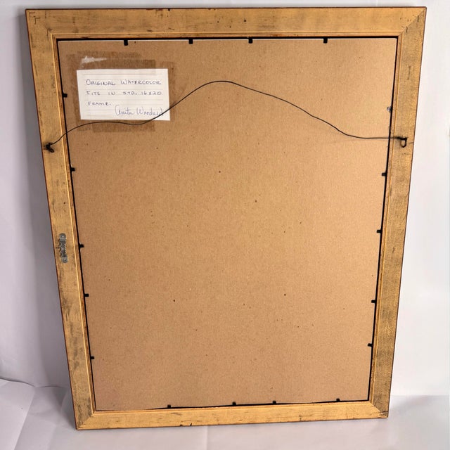 White Late 20th Century Signed Original Watercolor Botanical Butterfly Painting by Anita Joy (Anita Woodard), Framed For Sale - Image 8 of 10