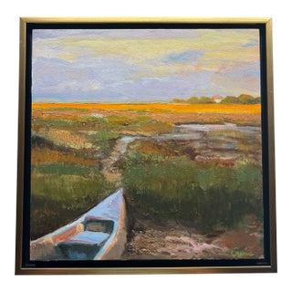 Between Tides, Original Oil Painting by Julia Lawing For Sale