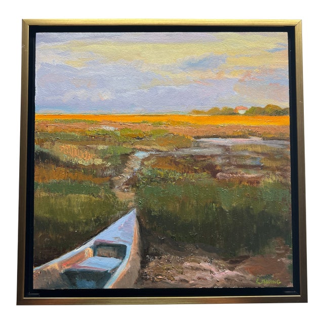 Between Tides, Original Oil Painting by Julia Lawing For Sale