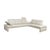 Animal Skin Leather Corner Sofa in Cream Beige with Manual Function by Willi Schillig For Sale - Image 7 of 18