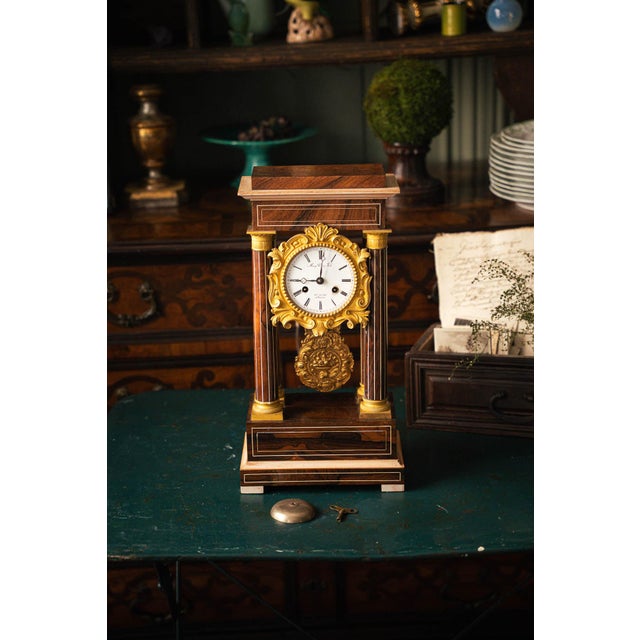 Metal Clock in Bronze For Sale - Image 7 of 7