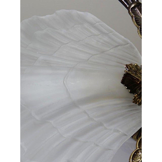 Vintage Hollywood Regency Art Deco Style Bronze Seashell Chandelier from Mariner, 1980s-1990s For Sale - Image 12 of 16