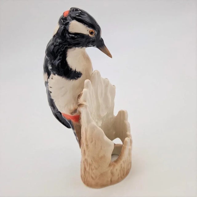 Specht Porcelain Figure by Göbel, 1975, in Flawless conditions. Designed 1970 to 1979 This piece has an attribution mark,...