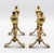 Pair of Georgian Revival brass tool rests, English, early 20th century. Edwardian period. Note how they pick up design...