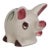 Miniature Ceramic Pig Figurine Hand Painted Mid Century Folk Art Style 4976b For Sale