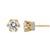 Contemporary 14K Yellow Gold 2.0 Cttw Round Diamond Crown Stud Earrings (I-J Color, I1-I2 Clarity) For Sale - Image 3 of 5
