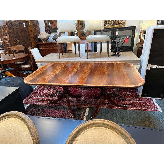 Ethan Allen Abbot Double Pedestal Dining Table Chairish