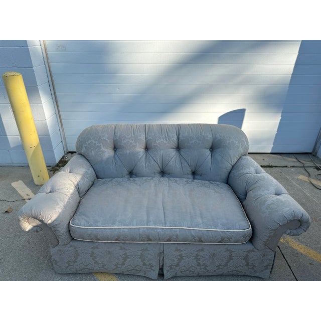 1990s Century Furniture Tufted Loveseat For Sale In Detroit - Image 6 of 11