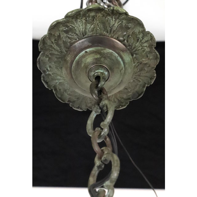 Restored Antique French Wrought Iron Exterior Lantern Pendant Light For Sale - Image 16 of 16