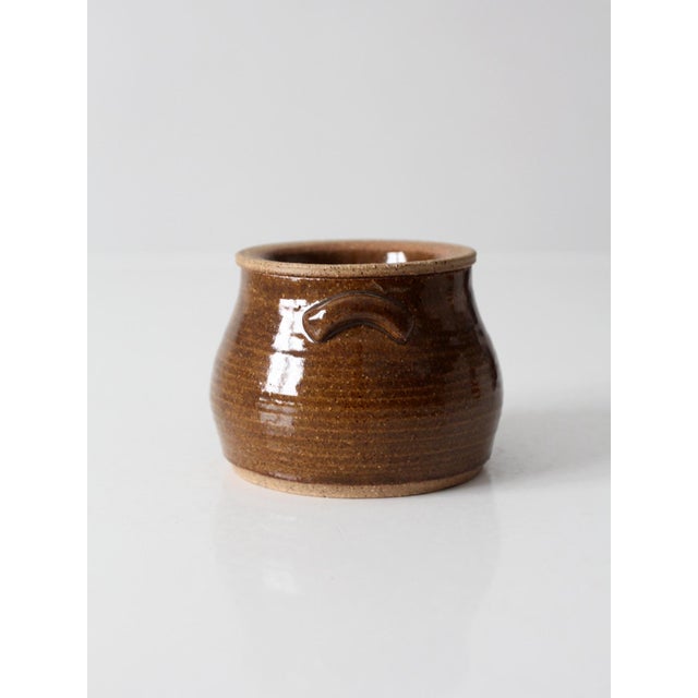 Vintage Handmade Studio Pottery Chilled Server & Butter Crock For Sale - Image 9 of 15