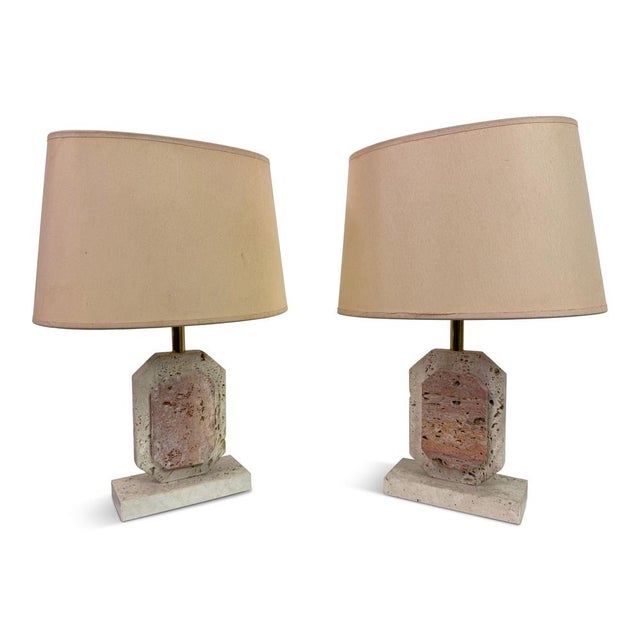 Vintage Travertine Table Lamps, 1970s, Set of 2 For Sale - Image 13 of 13