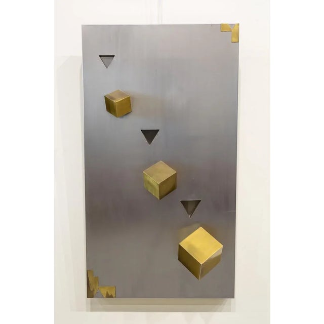 Gold Rectangular Panel in Solid Wood For Sale - Image 8 of 8