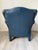 1990’s Mid Century Donghia Navy Blue Leather Club Chair For Sale In Naples, FL - Image 6 of 9