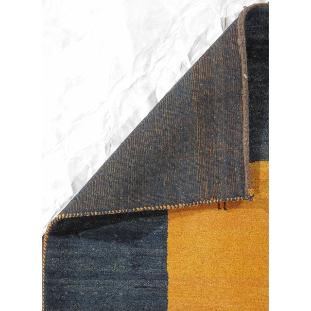 1980s Vintage Hand-Knotted Persian Gabbeh Rug 8'8" X 11'5" For Sale - Image 5 of 5