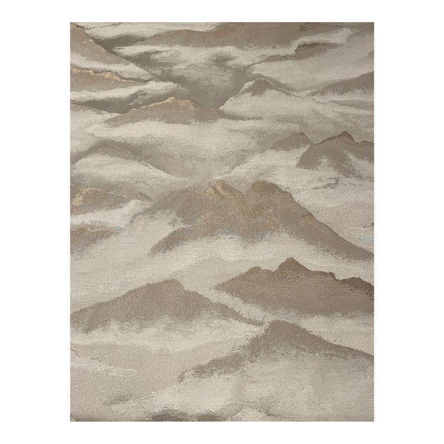 Caracole Mod Wash Metallic Silver and Gold Multipurpose Fabric 8369-18cc - 17 Yards For Sale