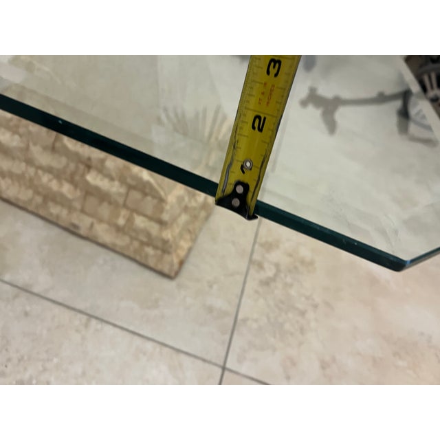 Amazing Vintage Postmodern Travertine Pyramid Coffee Table For Sale - Image 12 of 12