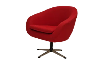 Scandinavian Swivel Lounge Chair in Wool by Karl Eric Klote, 1960s