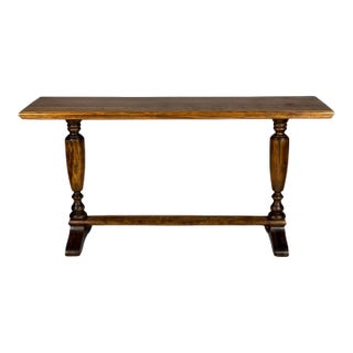 Antique Trestle Console Table — Sofa or Hall Table For Sale