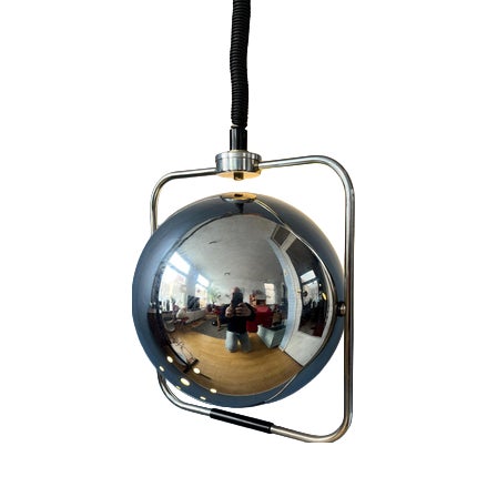 Mid-Century Modern Gepo Eyeball Pendant Lamp in Chrome For Sale