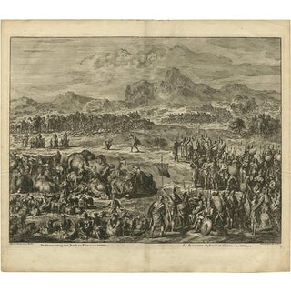 J. Luyken, Bible Scene: The Meeting of Jacob and Esau, 1743, Print For Sale