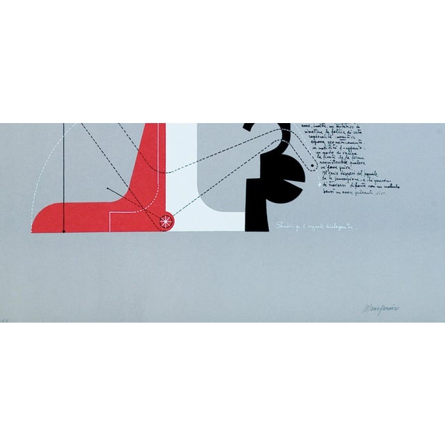 Signals Dialoguing - Original Lithograph by Mario Persico - 1970 ca. For Sale - Image 4 of 5