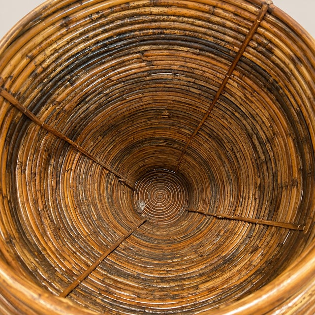 Vintage Italian Pencil Reed Floor Vase For Sale - Image 9 of 11