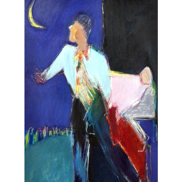 American Man With Moon - Figurative Abstract by J Gold For Sale - Image 3 of 7