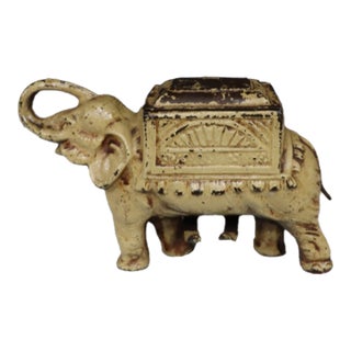 Antique Cast Iron Elephant Cigarette Dispenser For Sale