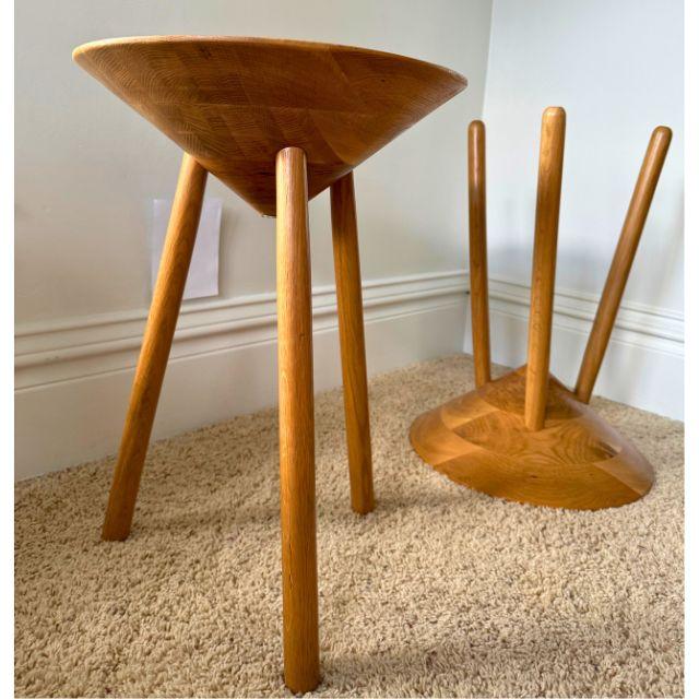 Wood Late 20th Century, Design by Conran, Solid Oak End Tables, Pair For Sale - Image 7 of 17