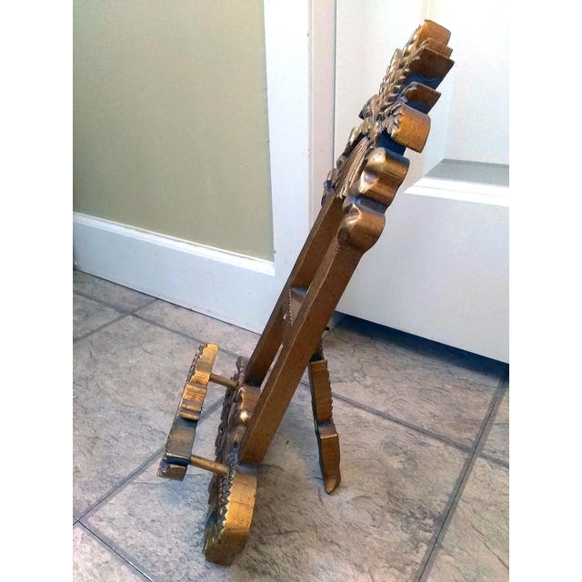 Mexican Vintage Gilded Wood Picture Easle For Sale - Image 3 of 8