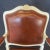 Brown Louis XV Style Caramel Leather White Painted Armchairs -A Pair For Sale - Image 8 of 13