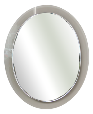 Oval Glass Mirror, 1980s