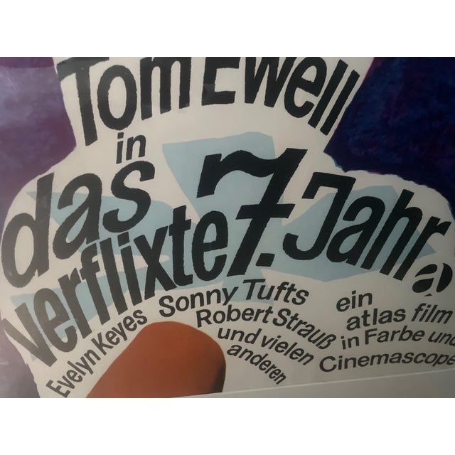 Vintage German A1 movie poster for Das verflixte 7. Jahr (The Seven Year Itch), featuring Marilyn Monroe. One of the most...