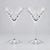 Waterford crystal martini pair in retired Huntley pattern. Cut criss-cross and fan design bowl with smooth, elegant...
