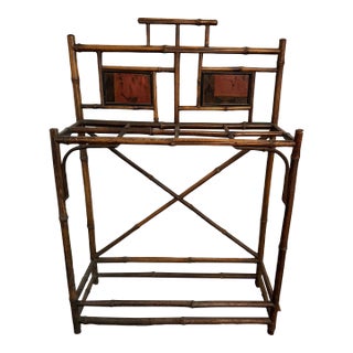 Aesthetic Movement Bamboo and Lacquer Hall Stand For Sale