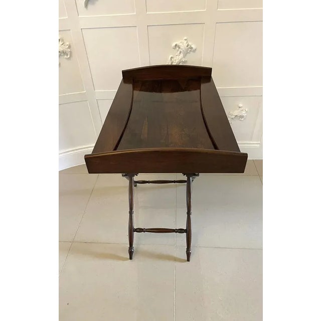 Antique Victorian Rosewood Butlers Tray on Stand For Sale - Image 5 of 15