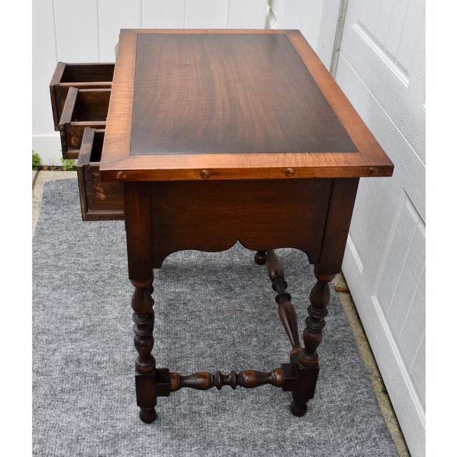 Antique Walnut Table William and Mary Style Accent Side 3 Drawers For Sale - Image 12 of 16